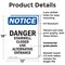 Signmission Danger Stairwell Closed Use Alternative, 12 in W x Rectangle, Plastic OS-2PACK-NS-P-1218-V-10922 - alternate 6